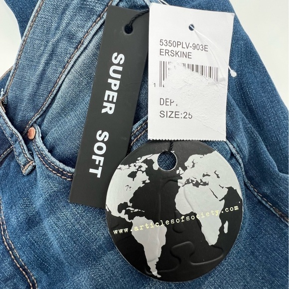 NWT Articles Of Society Super Soft Ankle Skinny Distressed Jeans Size 25 Womens - Picture 6 of 9